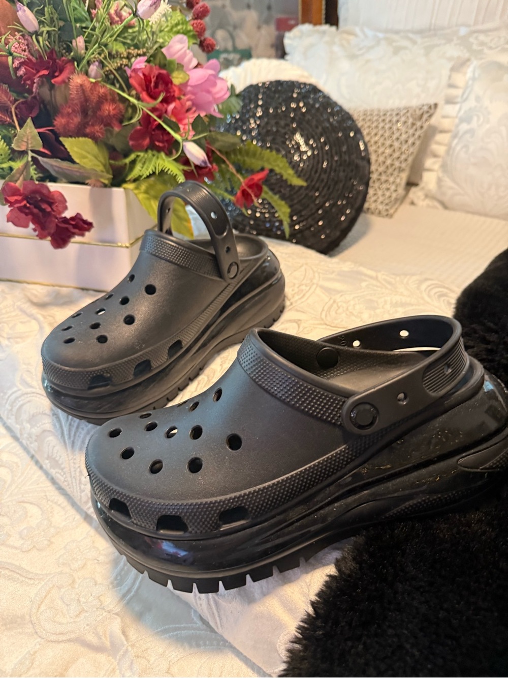 UGG Black Chunky Clog Sandals